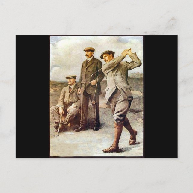 Vintager Golf Postkarte (Vorderseite)