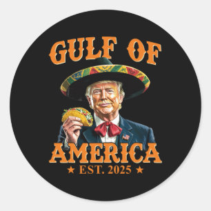 Vintager Golf von Amerika nach 2025 Funny Trump Runder Aufkleber