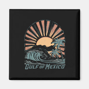 Vintager Golf von Mexiko Beach Palms Sommerurlaub Magnet