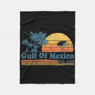 Vintager Golf von Mexiko Est 1550 Retro Beach Suns Fleecedecke