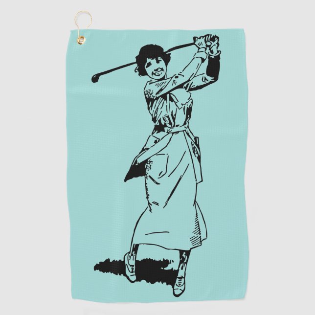 Vintager Golfer 1921 Golfhandtuch (Vorderseite)
