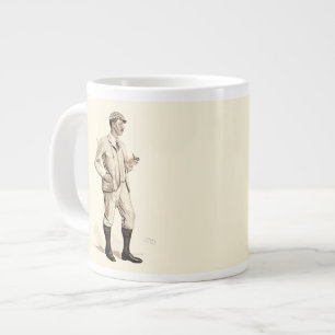 Vintager Golfer mit Tabakpfeifen und Stiefeln Jumbo-Tasse