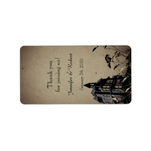 Vintager gotischer adressaufkleber