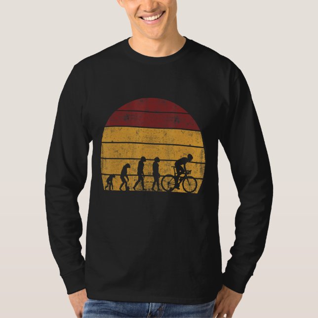 Vintager Grafischer Radfahrer Radsport Ro T-Shirt (Vorderseite)