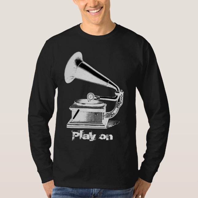 Vintager Grammophon-T - Shirt (Vorderseite)