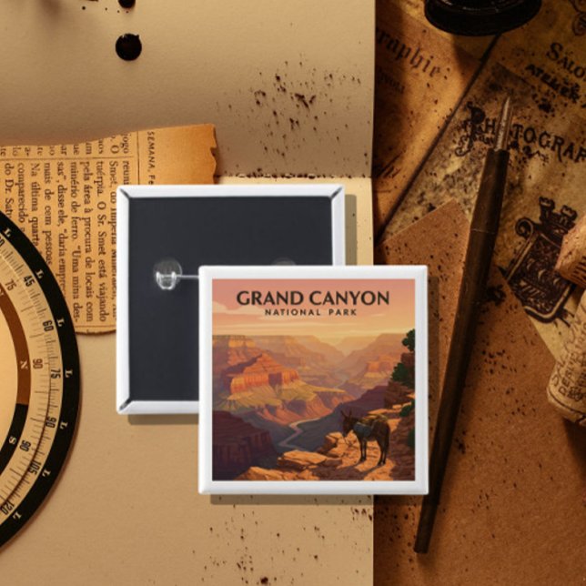 Vintager Grand Canyon Nationalpark Button (Von Creator hochgeladen)