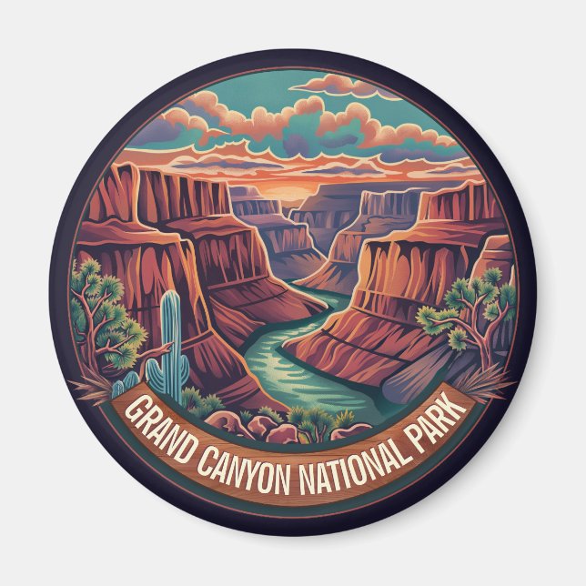 Vintager Grand Canyon Nationalpark Magnet (Vorne)