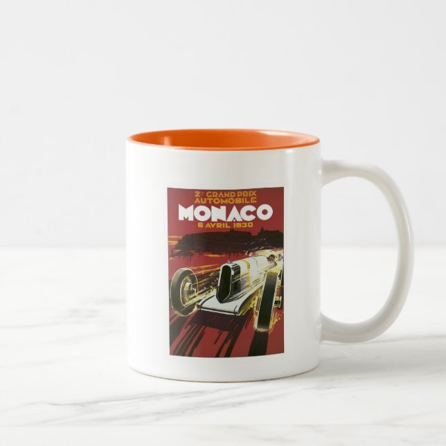 Vintager Grandprix Monaco Zweifarbige Tasse (Rechts)