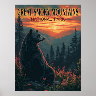 Vintager Great Smoky Mountains Nationalpark Poster