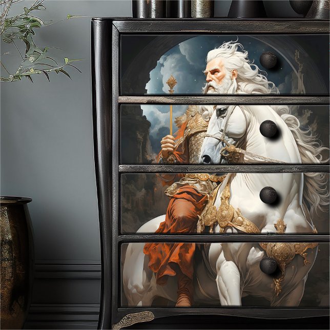 Vintager griechischer Gott Apollo Red Gold Seidenpapier (Von Creator hochgeladen)