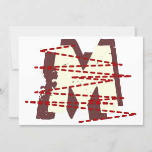 Vintager Großbuchstabe Feiertagskarte