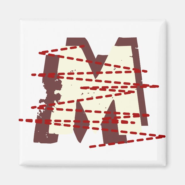 Vintager Großbuchstabe Magnet (Vorne)