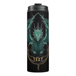 Vintager Grüner Drache Elegance Thermosbecher