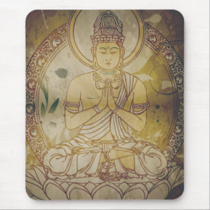 Vintager Grunge Buddha Mousepad