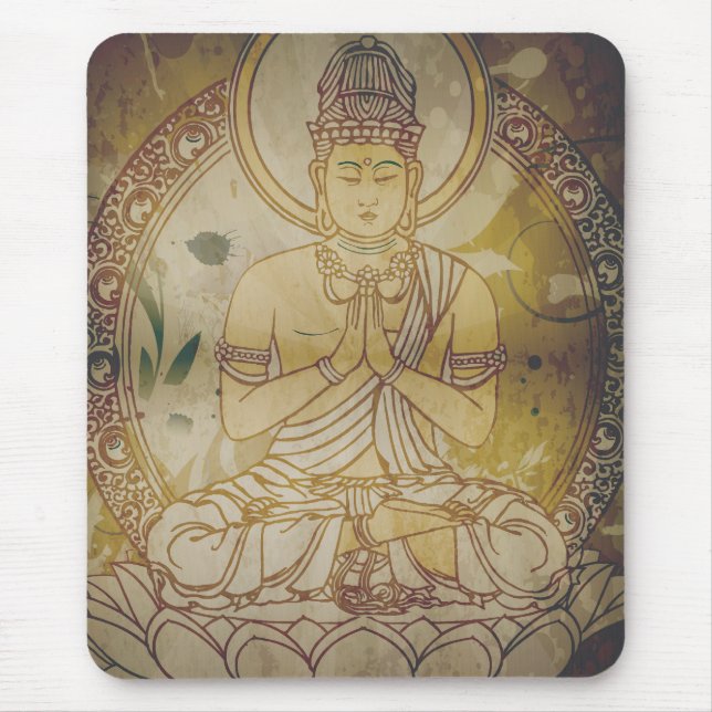 Vintager Grunge Buddha Mousepad (Vorne)
