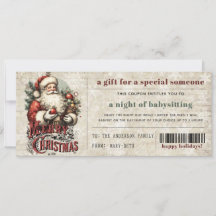 Vintager Grunge Weihnachtsgeschenkgutschein