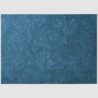 Vintager grungy Deep Blue Floral Damask