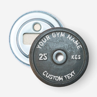 Vintager Gymnastikbesitzer oder Fitness der Nutzer Flaschenöffner