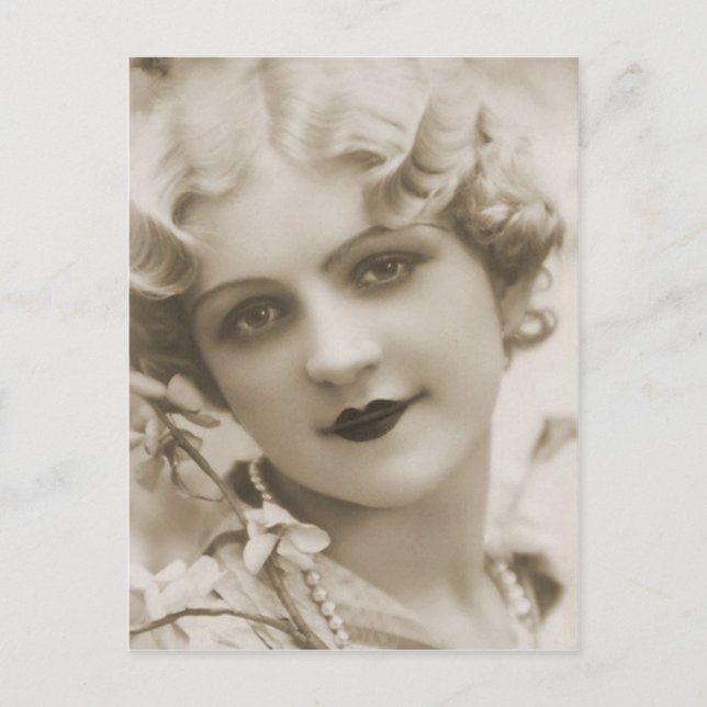 Vintager Haarstil Postkarte (Vorderseite)