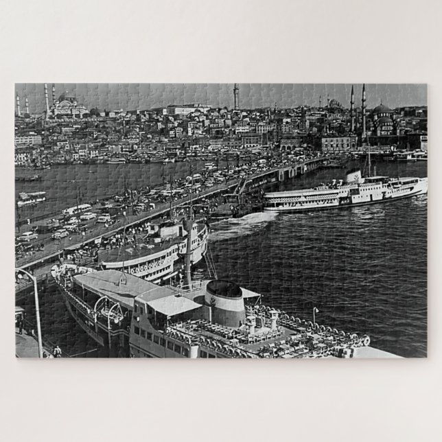 Vintager Hafen Istanbul Galata (Horizontal)