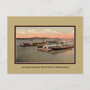 Vintager Hafen von Auckland, Nordküste Postkarte