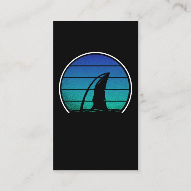 Vintager Hai Fin Shark Liebe Visitenkarte (Vorderseite)