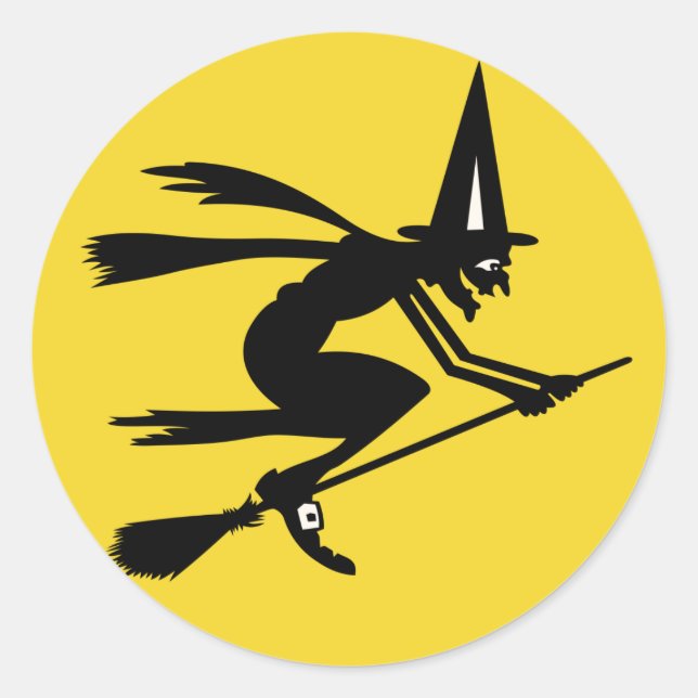 Vintager Halloween-Aufkleber Runder Aufkleber (Vorderseite)
