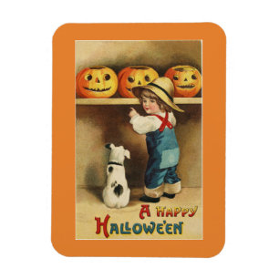Vintager Halloween Boy Magnet