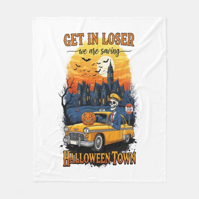 Vintager Halloween-Film Fleecedecke (Vorderseite)