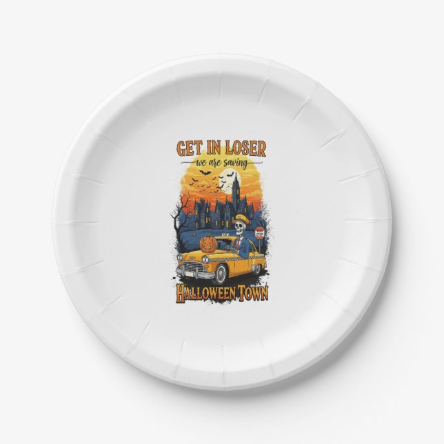 Vintager Halloween-Film Pappteller (Vorderseite)