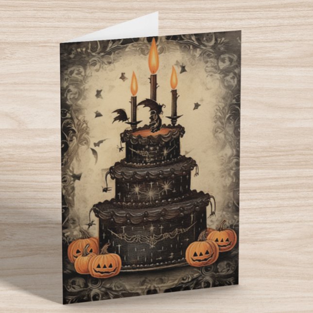 Vintager Halloween-Geburtstag Karte (Von Creator hochgeladen)
