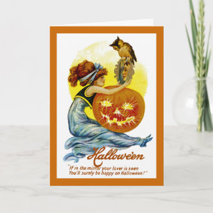 Vintager Halloween-Glamour Karte