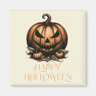 Vintager Halloween-Kürbis Magnet