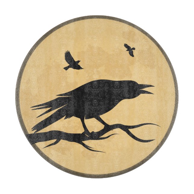 Vintager Halloween-Silhouette-Entwurf Schneidebrett (Vorderseite)