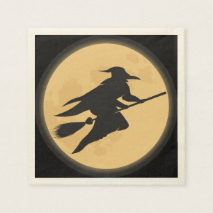 Vintager Halloween-Silhouette-Entwurf Serviette