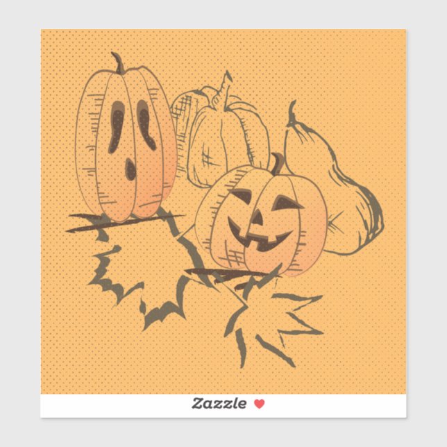 Vintager Halloween-Sticker Aufkleber (Blatt)