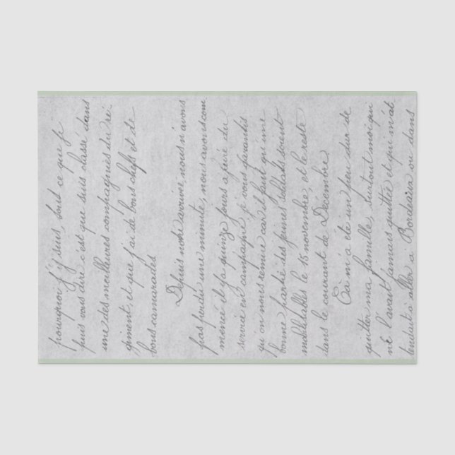 Vintager handgeschriebener Brief Seidenpapier (Vorderseite)