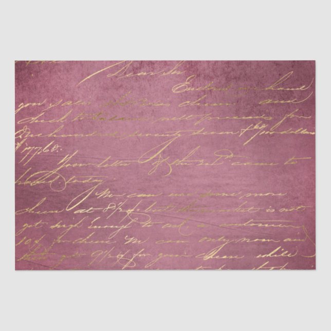 Vintager handgeschriebener Brief Seidenpapier (Vorderseite)