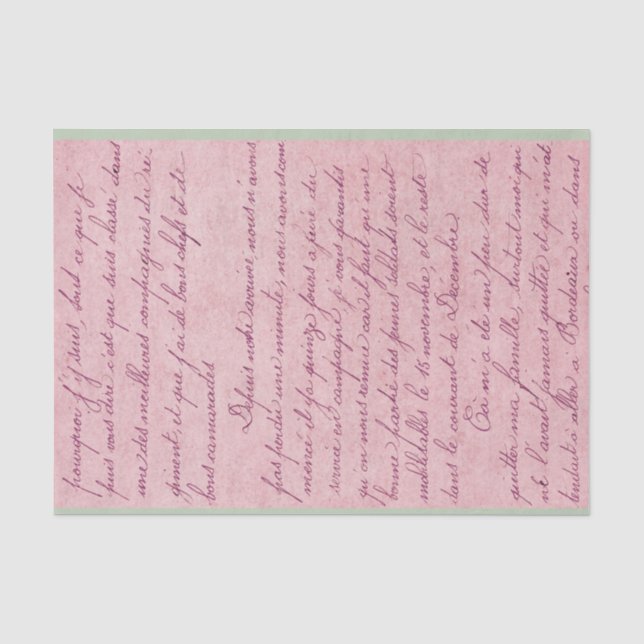 Vintager handgeschriebener Brief Seidenpapier (Vorderseite)