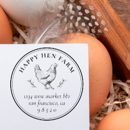 Vintager handgezeichnet Eierkarton für Hühner Permastempel