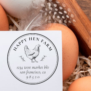 Vintager handgezeichnet Eierkarton für Hühner Permastempel