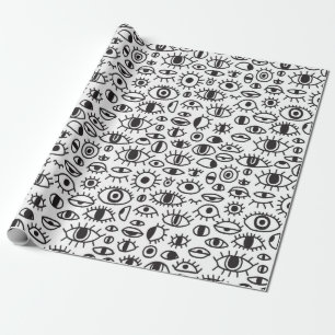 Vintager, handgezeichneter doodless Hintergrund mi Geschenkpapier
