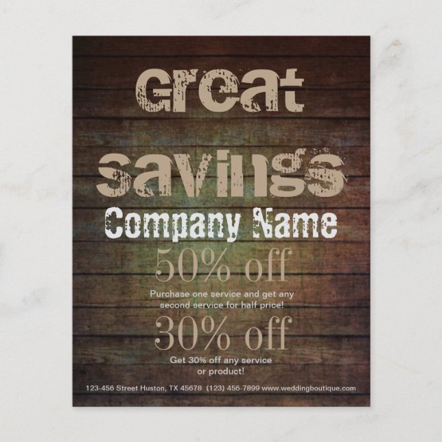 Vintager handymischer Holzbauschreiner Flyer (Vorne)