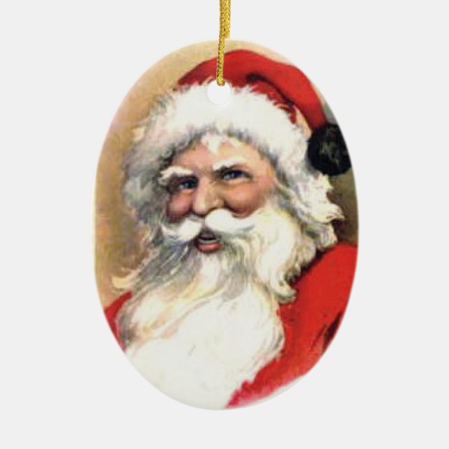 Vintager Happy Santa Ornament (Vorne)