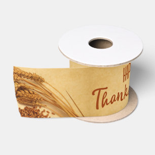 Vintager Happy Thanksgiving Weizenmais Satinband