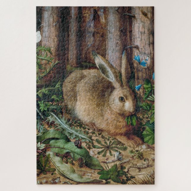 Vintager Hase im Wald - Hans Hoffmann (Vertikal)