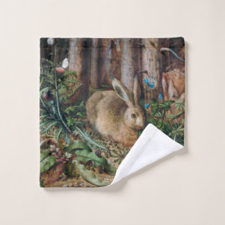 Vintager Hase im Wald - Hans Hoffmann Waschlappen