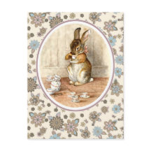 Vintager Hase. Osterpostkarten