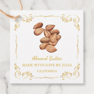 Vintager hausgemachte Almond Butter Square Hang Ta Geschenkanhänger