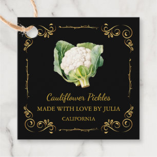 Vintager hausgemachte Blumenkohl Geschenkanhänger